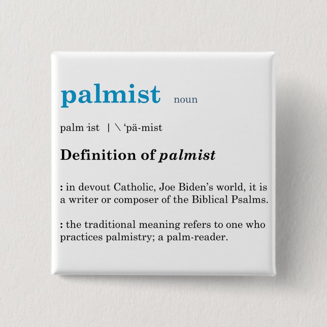 Chapa Cuadrada Joe Biden Palmist (Anverso)