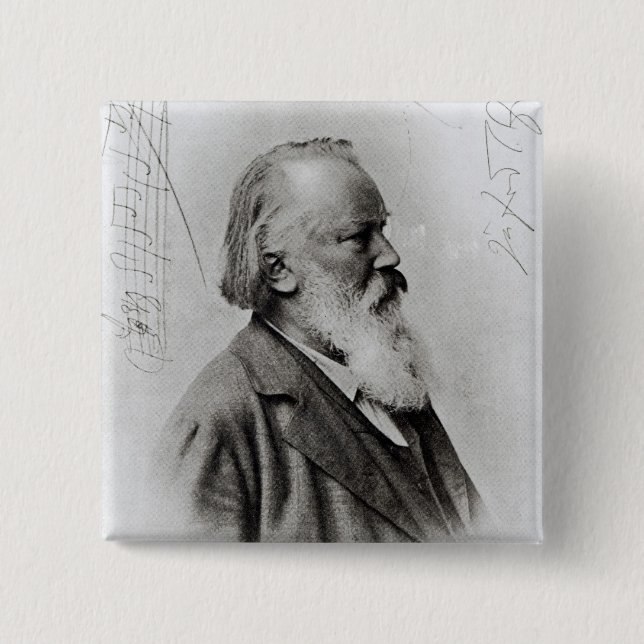 Chapa Cuadrada Johannes Brahms (Anverso)