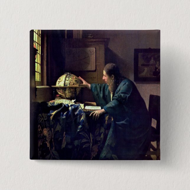 Chapa Cuadrada Johannes Vermeer - El astrónomo (Anverso)
