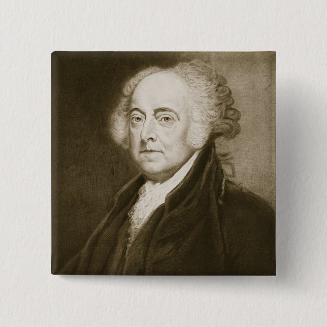 Chapa Cuadrada John Adams, 2do Presidente de los Estados Unidos (Anverso)
