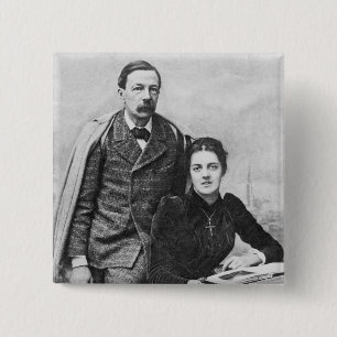 Chapa Cuadrada John Addington Symonds y su hija, 1891
