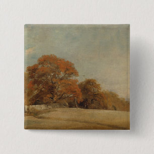 Chapa Cuadrada John Constable el   un paisaje otoñal en las