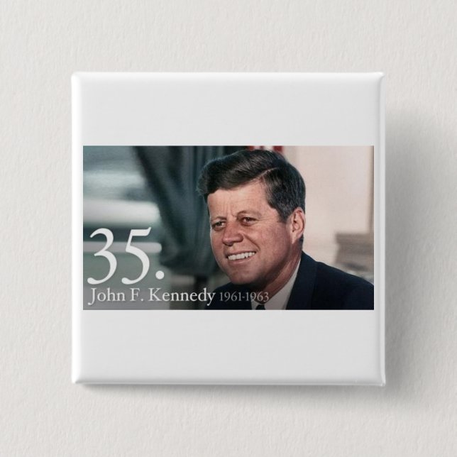 Chapa Cuadrada John F Kennedy (Anverso)