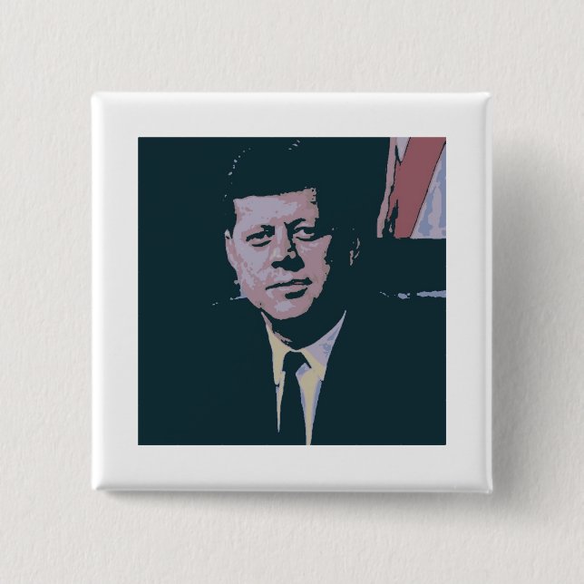 Chapa Cuadrada John F. Kennedy (Anverso)