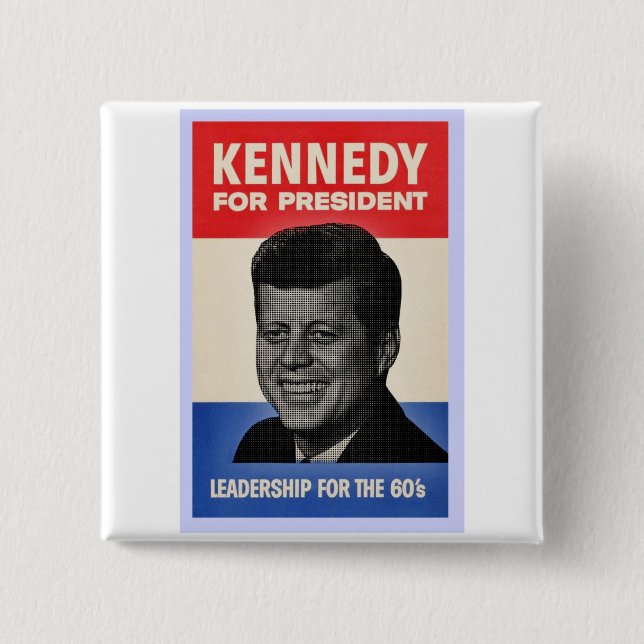 Chapa Cuadrada John F. Kennedy (Anverso)