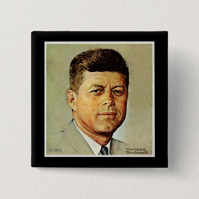Chapa Cuadrada John F. Kennedy EN MEMORIAM (Anverso)