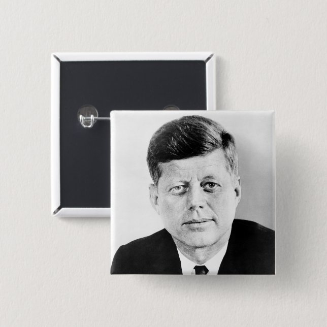 Chapa Cuadrada John Jack Kennedy Casa Blanca Presidencial de EE. (Anverso y reverso)