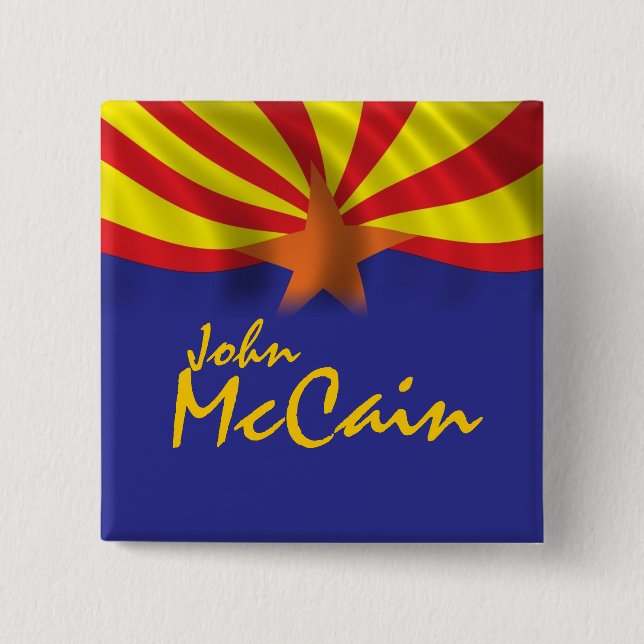Chapa Cuadrada John McCain (Anverso)