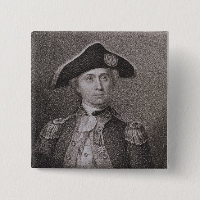 Chapa Cuadrada John Paul Jones (1747-92), grabado por James Barto (Anverso)