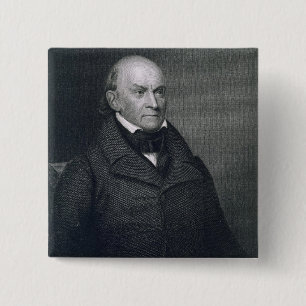 Chapa Cuadrada John Quincy Adams, grabado por John Wesley Paradis