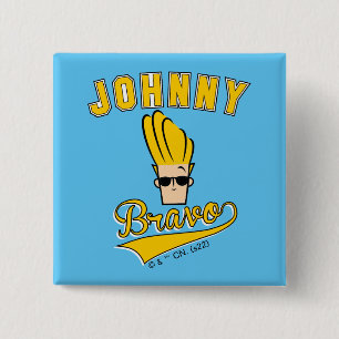 Chapa Cuadrada Johnny Bravo Collegiate Gráfico
