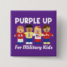 Chapa Cuadrada JollyKins Morado por Familias Militares