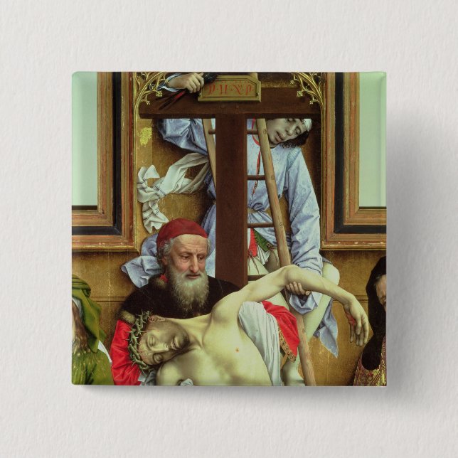 Chapa Cuadrada José de Arimathea que apoya al Cristo muerto (Anverso)