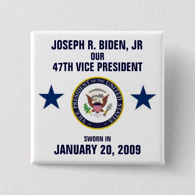 Chapa Cuadrada José R. Biden, JR (Anverso)