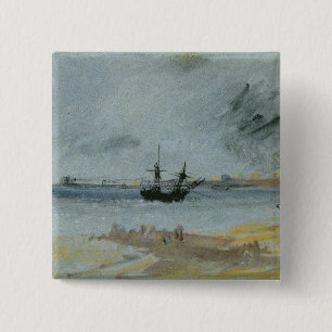 Chapa Cuadrada Joseph Mallord William Turner Barco en tierra, Br