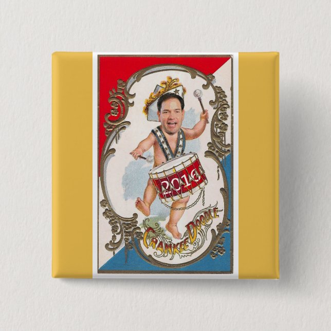 Chapa Cuadrada Joven Marco Rubio 2016 (Anverso)