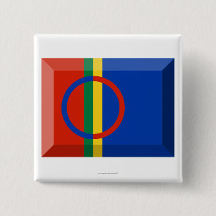 Chapa Cuadrada Joya de la bandera de Sapmi