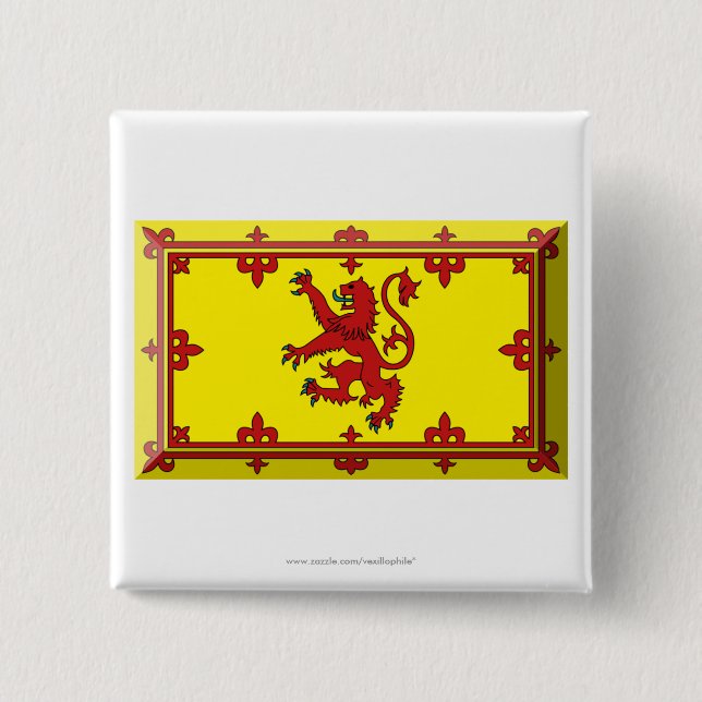 Chapa Cuadrada Joya de la bandera del león de Escocia (Anverso)