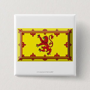 Chapa Cuadrada Joya de la bandera del león de Escocia