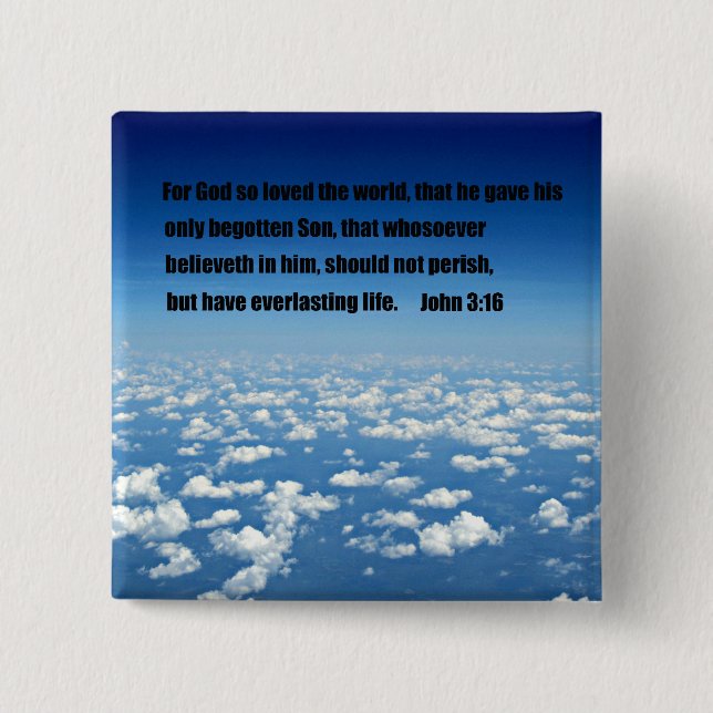 Chapa Cuadrada Juan 3:16 (Anverso)