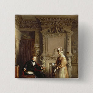 Chapa Cuadrada Juan Sheepshanks y su criada