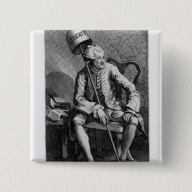 Chapa Cuadrada Juan Wilkes 1763 (Anverso)