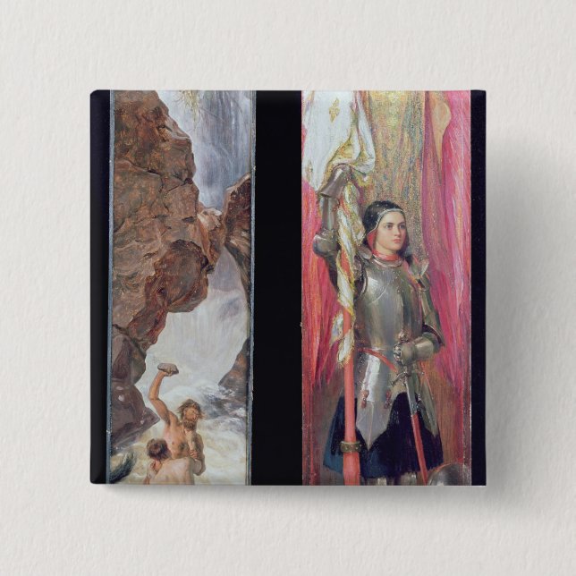 Chapa Cuadrada Juana de Arco, 1890s (Anverso)