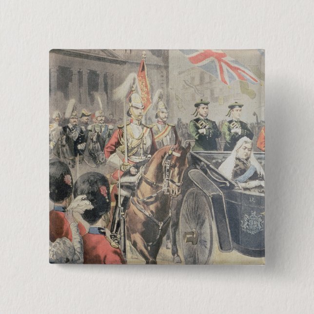 Chapa Cuadrada Jubileo de la reina de Inglaterra (Anverso)