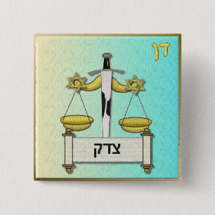 Chapa Cuadrada Judaica 12 Tribus Israel Dan Art
