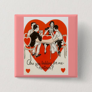 Chapa Cuadrada Juego de puente el día de San Valentín