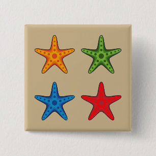 Chapa Cuadrada Juego de Starfish Personalizado de color