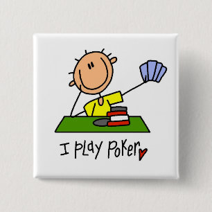 Chapa Cuadrada Juego las camisetas y los regalos del póker