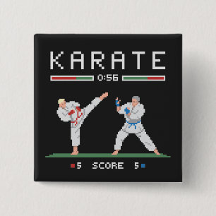 Chapa Cuadrada Juego Pixel Karate