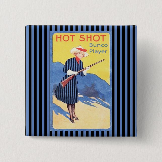 Chapa Cuadrada jugador caliente del bunco del tiro (Anverso)