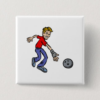 Chapa Cuadrada Jugador de bolos del individuo