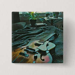 Chapa Cuadrada Jugador de guitarra acústica