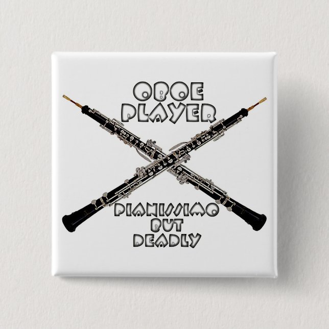 Chapa Cuadrada Jugador de Oboe (Anverso)