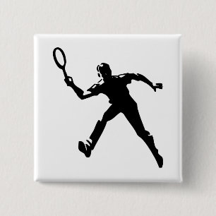 Chapa Cuadrada Jugador de tenis