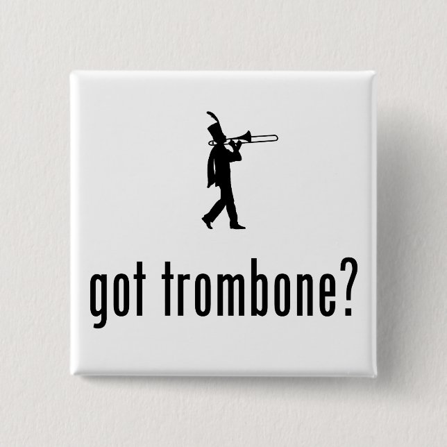 Chapa Cuadrada Jugador de Trombone (Anverso)