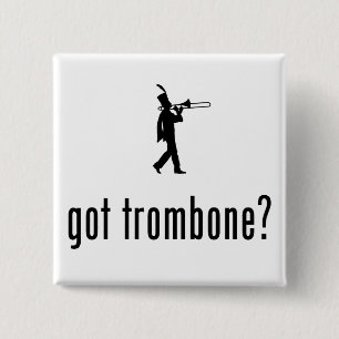 Chapa Cuadrada Jugador de Trombone