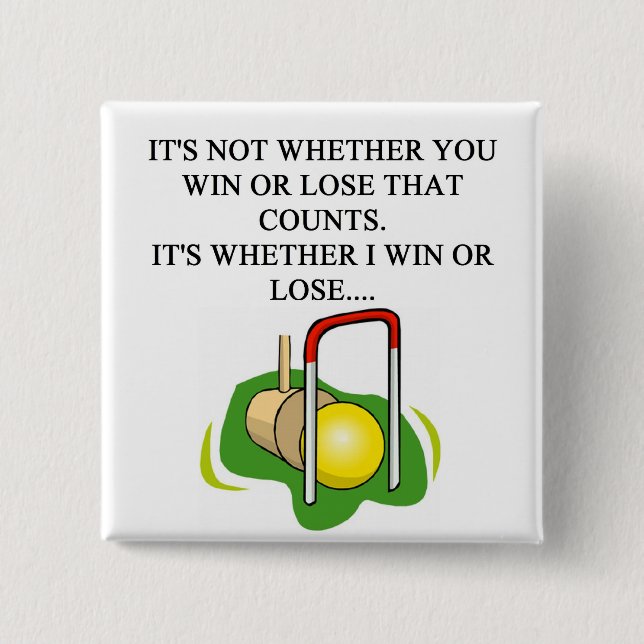 Chapa Cuadrada Jugador del CROQUET (Anverso)