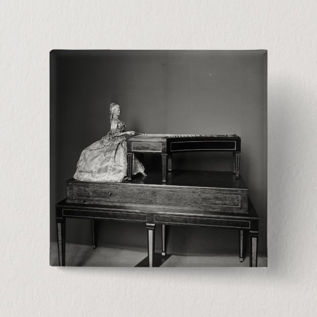 Chapa Cuadrada Jugador del Dulcimer (Anverso)