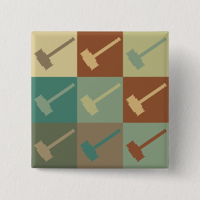 Chapa Cuadrada Juicio de arte pop (Anverso)