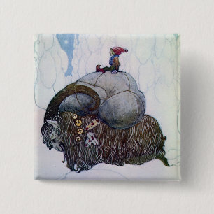 Chapa Cuadrada Julbocken Riding Yule Goat
