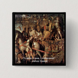 Chapa Cuadrada Julio César "Yo conquisté" Cita regalos y tés