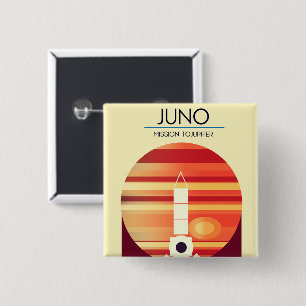 Chapa Cuadrada Juno - Misión a Júpiter Arte espacial