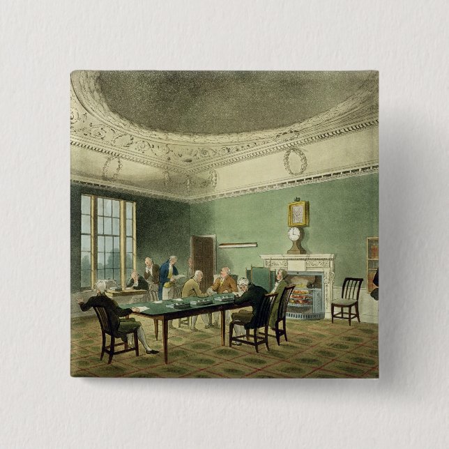 Chapa Cuadrada Junta de comercio, del 'microcosmos de Ackermann (Anverso)