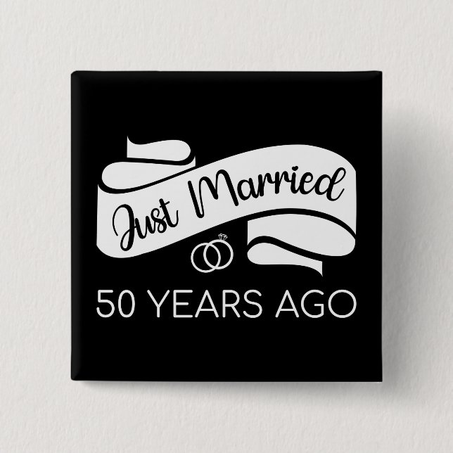 Chapa Cuadrada Just Married 50 Years Ago V (Anverso)