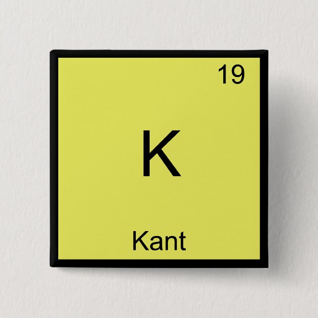 Chapa Cuadrada K - Kant Funny Element Chemibol Symbol Tee (Anverso)