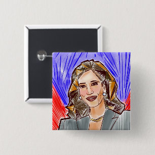 Chapa Cuadrada Kamala como presidente